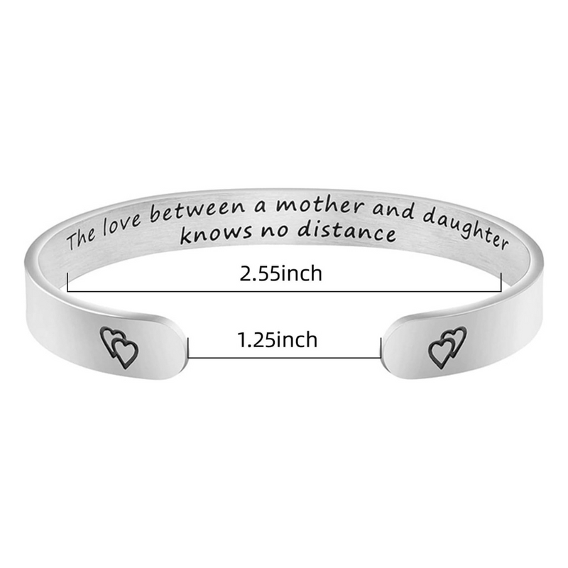 Daughter Bracelet From Mom/Mother W/ Engraved Message & Card