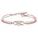 Daughter-In-Law Bracelet Engraved W/ Warm Words | Infinity Heart Bracelet Rose Gold