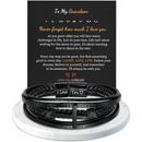 My Son/Grandson Bracelet "Love You Forever" | Cross Braided Leather Bracelet