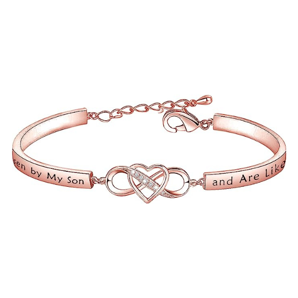 Daughter-In-Law Bracelet Engraved W/ Warm Words | Infinity Heart Bracelet