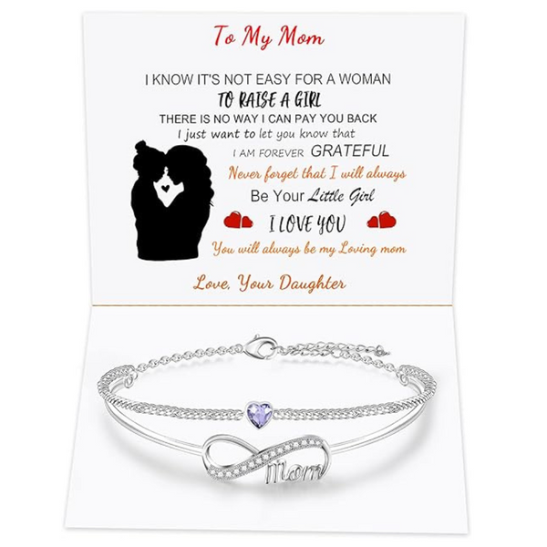 Mother's Day Bracelet From Daughter/Son | 316L Stainless Steel & Cuban Zircon