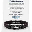 Braided Leather Bracelet | To My Husband