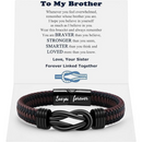 Braided Leather Bracelet | To My Brother