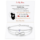 Mother's Day Bracelet From Daughter/Son | 316L Stainless Steel & Cuban Zircon Mom Card From Daughter