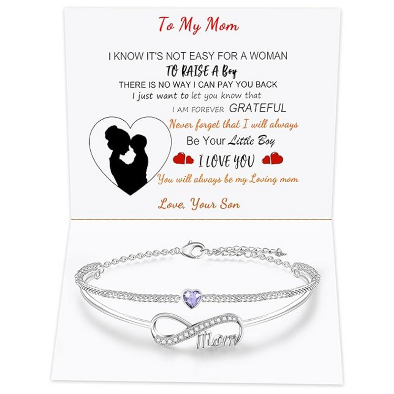 Mother's Day Bracelet From Daughter/Son | 316L Stainless Steel & Cuban Zircon