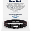 Braided Leather Bracelet | To My Dad From Son