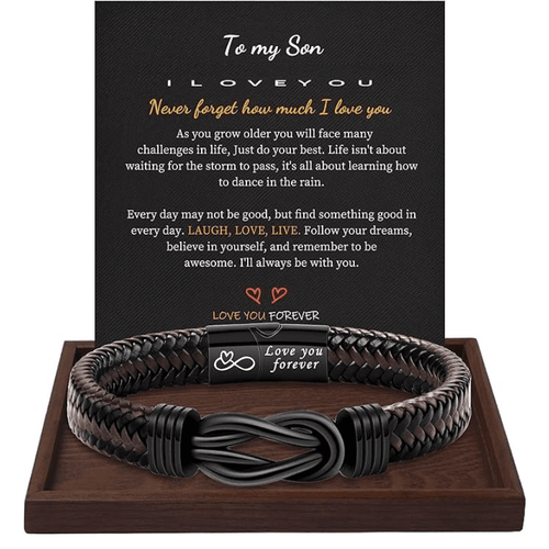 Men's Leather Bracelet for Teen Boys