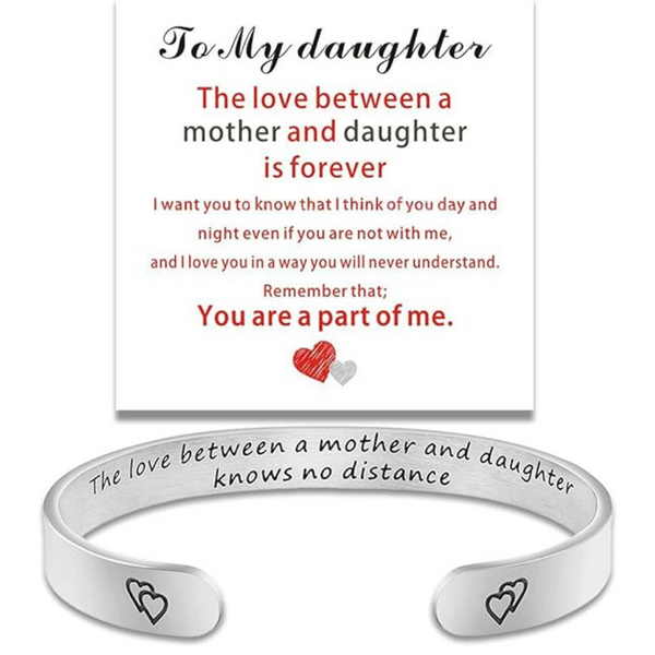 Daughter Bracelet From Mom Mother W Engraved Message Card