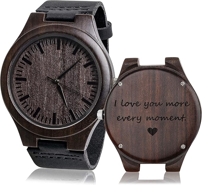 Engraved Wooden Watch Gift | To My Man/Husband/Fiance/Boyfriend