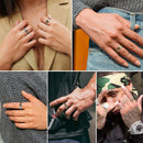 925 Sterling Silver Spinner Ring | Golden Deluxe Design In the Middle